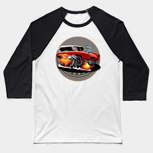 1966 GTO Custom Hot Rod Baseball T-Shirt
